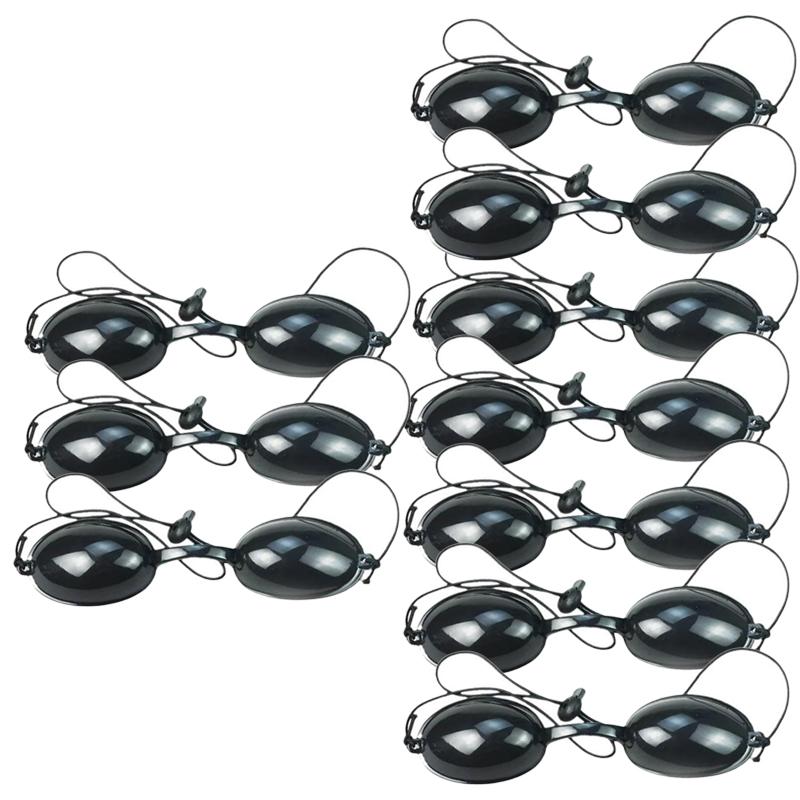 10 Stück Schutzbrille für IPL Laser LED UV-Lampenbehandlung UV-Augenschutz Sonnenbank Bräunungsbrille Sonnenbrille