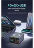 80W Multi-Port Charger: 6A2C Digital Display Wireless Desktop Fast Charging Station for Phones & Laptops.