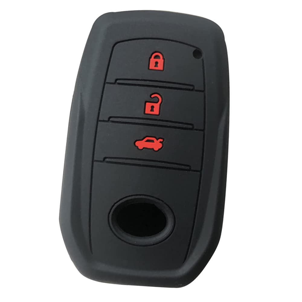 

Kinotaka Чехол для смарт-ключа для Toyota, Силикон, Новый Harrier 80 серии (2020 ~), Ярис M чёрный