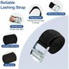 3pcs Short Tie-Down Straps with Quick-Release Buckles, 1M Adjustable Straps for Securing Luggage And Cargo.