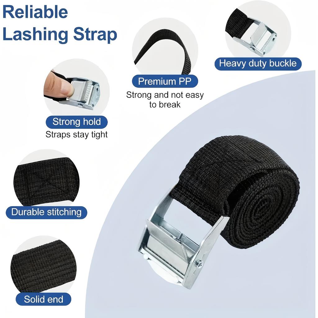 3pcs Short Tie-Down Straps with Quick-Release Buckles, 1M Adjustable Straps for Securing Luggage And Cargo.