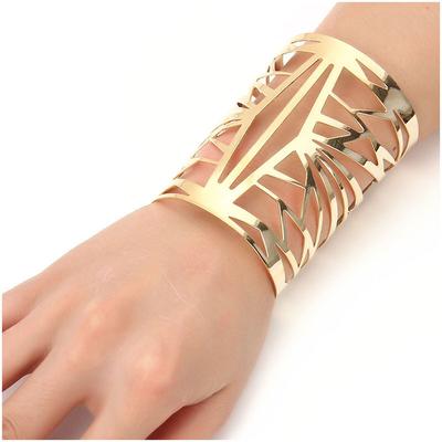 Fashion Big-name Bracelet Hollow Metal Opening Wide Geometric Bracelet Bracelet