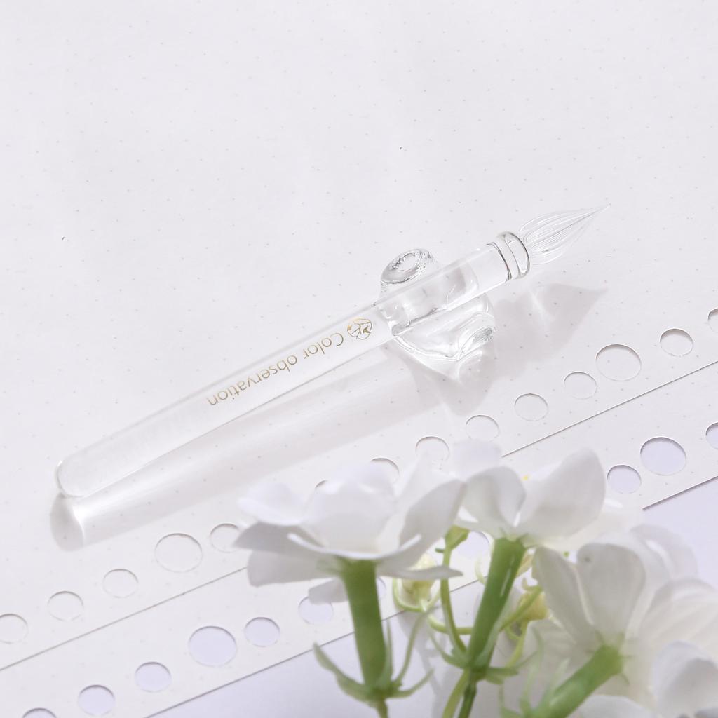 Mini Transparent Colored Glass Dip Pens Gift Box Set Colored Ink Hand Notebook Painting Sketch Line Drawing Pen Writing Supplies