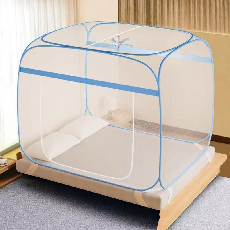 Mongolian Yurt Mosquito Net: Children s Anti-fall, No-installation, Three-door Bedroom Net 2025 120x200x145