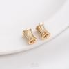 14K Gold-Plated Zircon Spacer Beads for DIY Jewelry