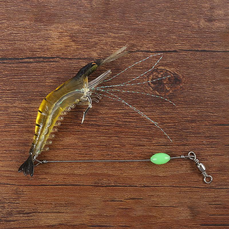 Luminous Soft Fishing Lures Fake Shrimp Floating Shaped Lure Bait Bionic Artificial Shrimp With Hook Fishing Tackle