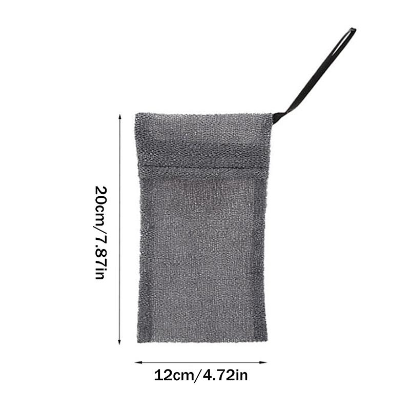 1/2PCS Bath Cleansing Foaming Net Soap Bag Body Exfoliating Scrubber Sponges Pouch Bathroom Nylon Soap Pocket With Lanyard