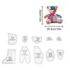 10pcs Acrylic Memory Bear Template Ruler Reusable Acrylic Template Ruler Set  DIY Craft