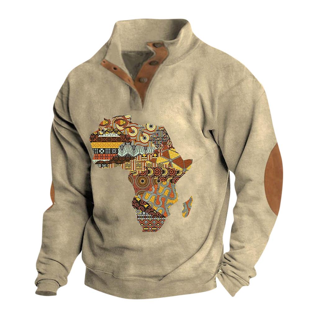 Das Herren-Sweatshirt mit Stehkragen im Frühling und Herbst ist ein Outdoor-Freizeitpullover