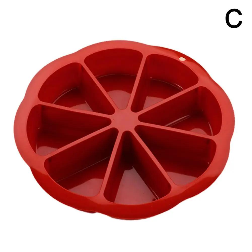 

8 Hole Silicone Triangle Baking Mold Patisserie Portion Mold Moule Pastry Pizza Tool Pan Slices Cake Gateau Gateaux Bread C7H1
