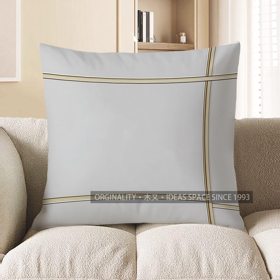 Home Decor Modern Yellow Stripes Geometric Pattern Pillow Pattern Cushion Cover Suitable For Sofa Bedroom Car Pillow Cover