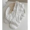 Sock Children's Mid-length Summer Lightweight Lace-up Floral-patterned Sock with Heart-shaped Bows and Multiple Layers of Socks