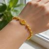 Gold Fu Charm Daily Bead Bracelet for Women, New Style, Simple and Sweet Jewelry, Chinese Style, Elegant Bead Bracelet