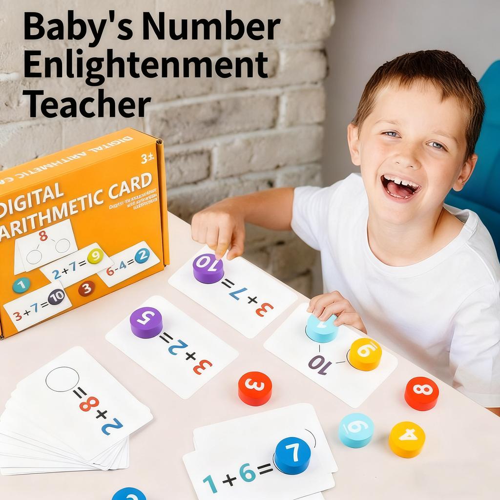 Digital Cognition Enlightenment Addition And Subtraction Training Teaching Aids Set Wooden Learning Toys
