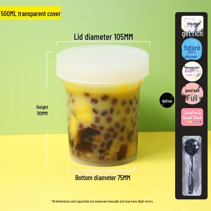 Handon Disposable Clear Plastic Dessert Cups