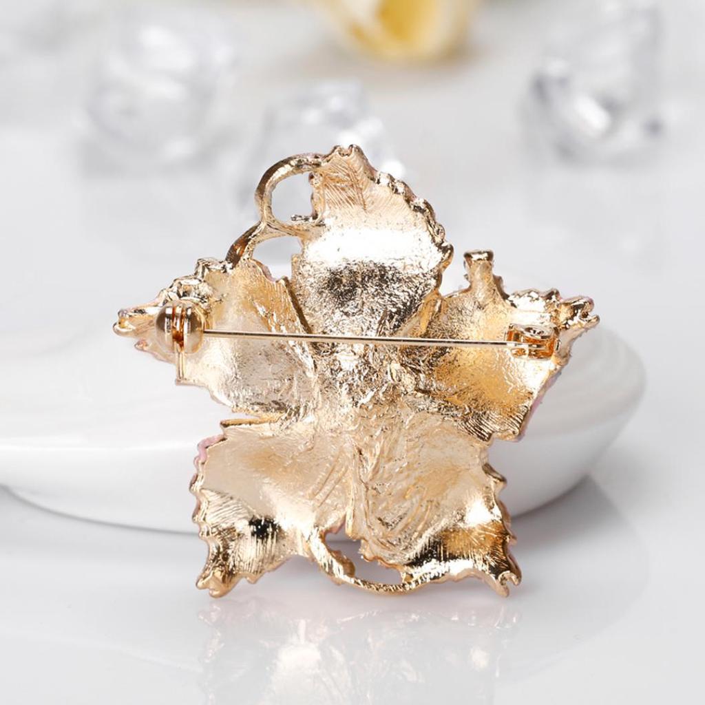 Mode kvinnors Rhinestone imitation Pearl Emalj Blomma Floriated Brosch Pin