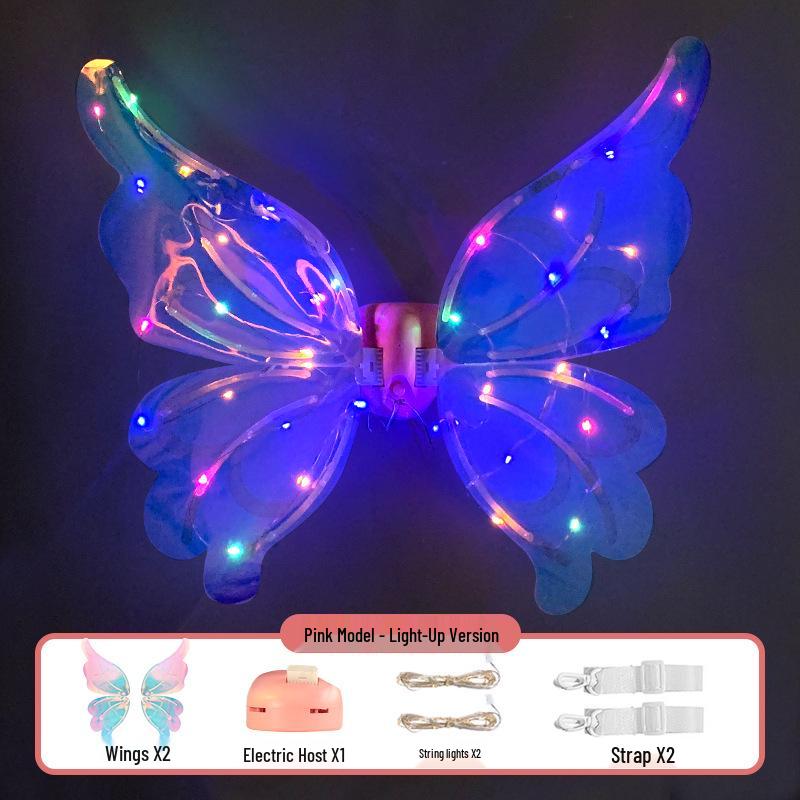 

Luminous Butterfly Wings: Electric Moving Wing Toy for Girls - Perfect New Year or Birthday Gift Self-Supplied Battery