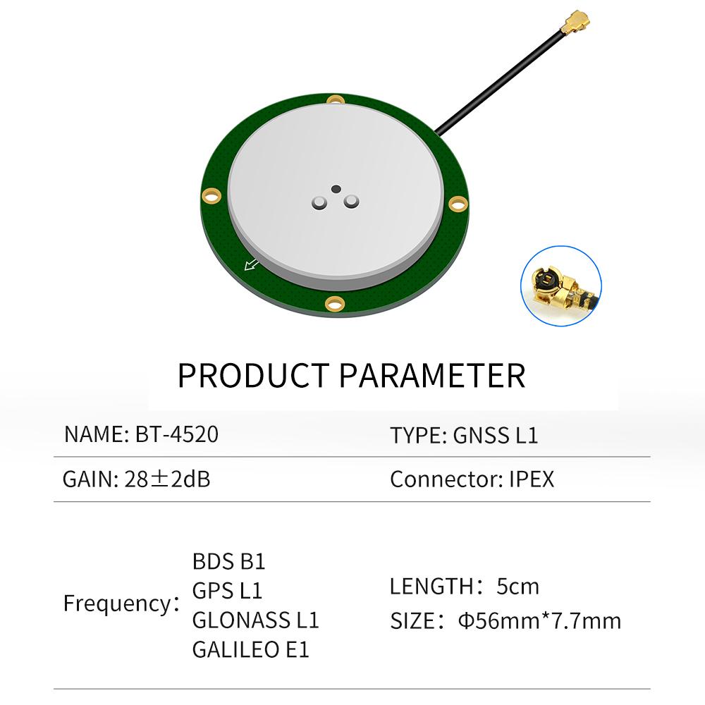Beitian GNSS antenna GPS Beidou small size built-in dual-frequency L1+L5 ceramic high-gain navigation BT-3220
