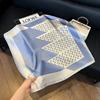 New silk scarf women's fashion versatile high-end small square scarf Korean version neck protection scarf spring and autumn retro scarf binding bag