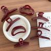 Festive Ankola Red Hairpin for Buns - Large Shark Clip for Women
