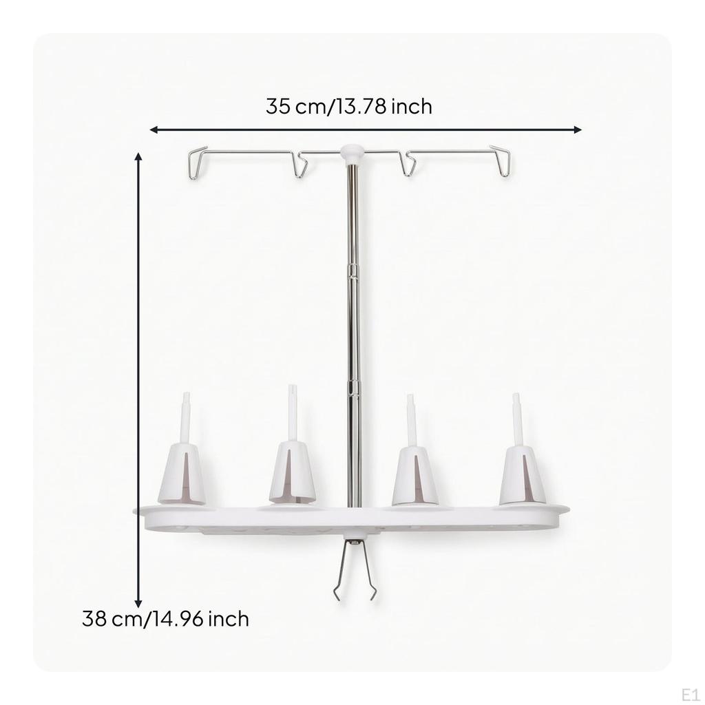 FourThread Spool Stand Stable Thread with Four Hooks Sturdy Sewing Accessory for Quilters,