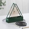 Triangular Mosquito Coil & Incense Holder - Sandalwood Rack with Ash Catcher