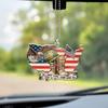 Eyecatching American Acrylic Eagle Flag Car Ornament Colorful Hangings For Home Decor