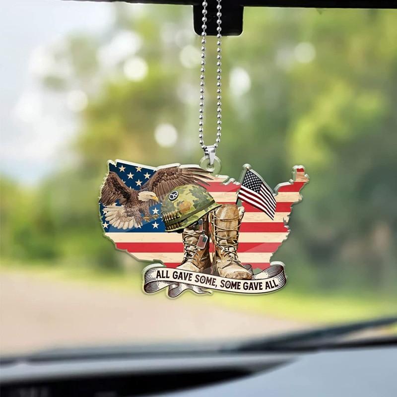 Eyecatching American Acrylic Eagle Flag Car Ornament Colorful Hangings For Home Decor
