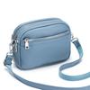 Leather Fashion Mother Bag New Three Zipper Mobile Phone Bag Messenger Bag Women's High-end Single Shoulder Women's Bag Large Capacity