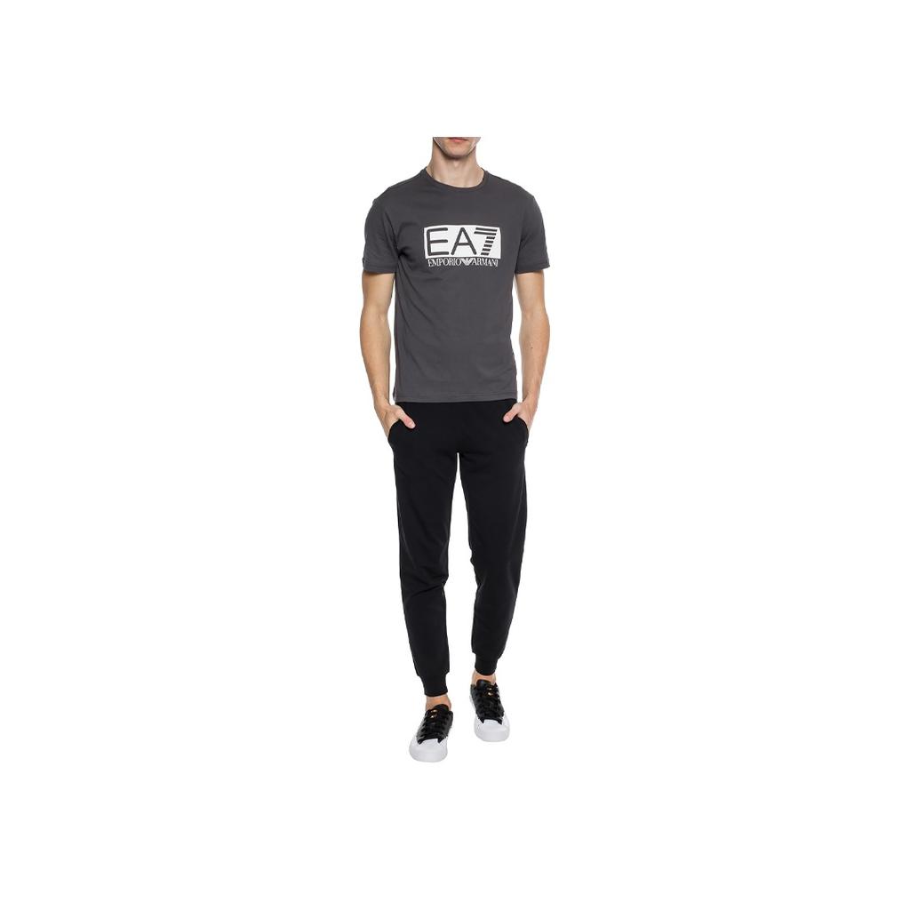Emporio Armani EA7 Box Round Neck Short Sleeve T-Shirt Men Tops Asphalt 3GPT81-PJM9Z-1993