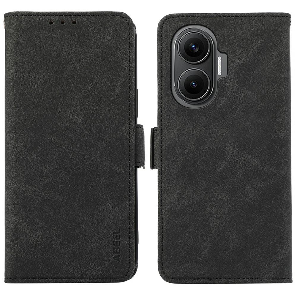 ABEEL For Xiaomi Redmi Turbo 4 Pro 5G/Poco F7 5G Case PU Leather Folio Stand View RFID Blocking Phone Cover