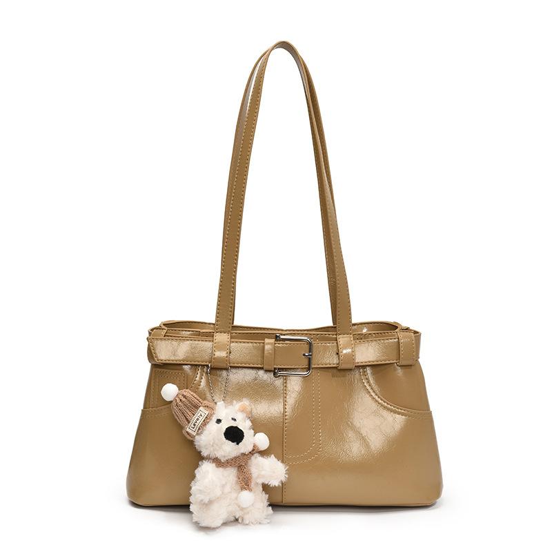 

New Fashion Versatile Shoulder Bag Women s Solid Color Handbag no pendant