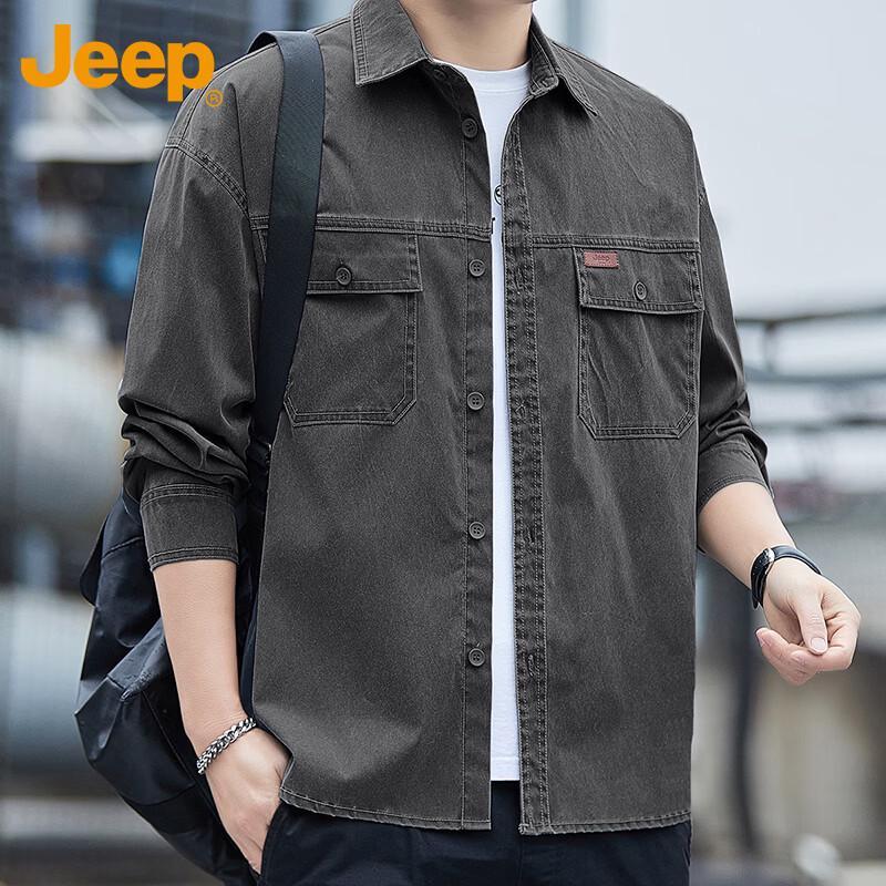 JEEP Men s Long Sleeve Casual Workwear Shirt 2XL