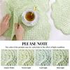 Scalloped Edge Quilted Placemats Washable Dining Placemats Gifts Round Placemats  Table Mats