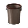 Large Capacity Trash Can, Kitchen Garbage Bin, Bathroom, Office, Light Luxury Milk Tea 15L 1pc