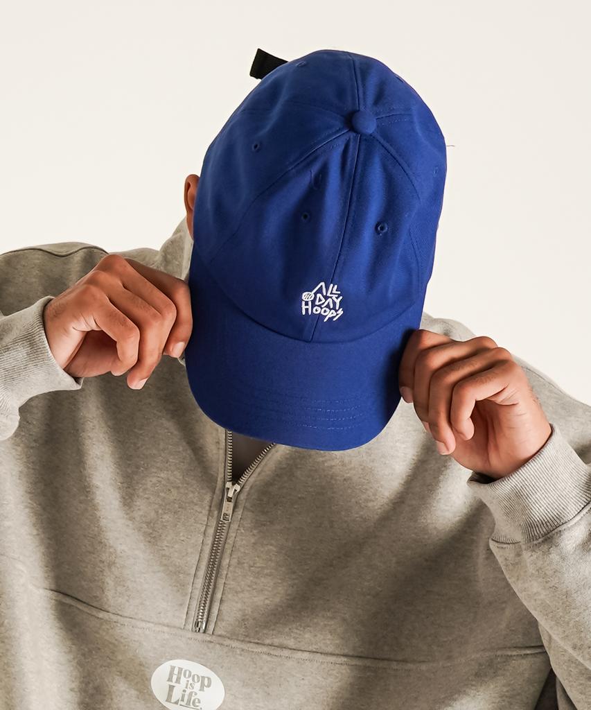ALL DAY HOOPS Logo Embroidered Ball Cap Hoop Blue