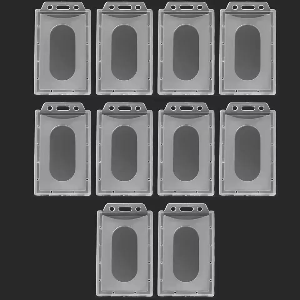20/10/5/1PCS Transparent Frosted ID Tag Name Badge Holder Premium Clear Plastic Card Sleeve for Nurse Staff Card Protector