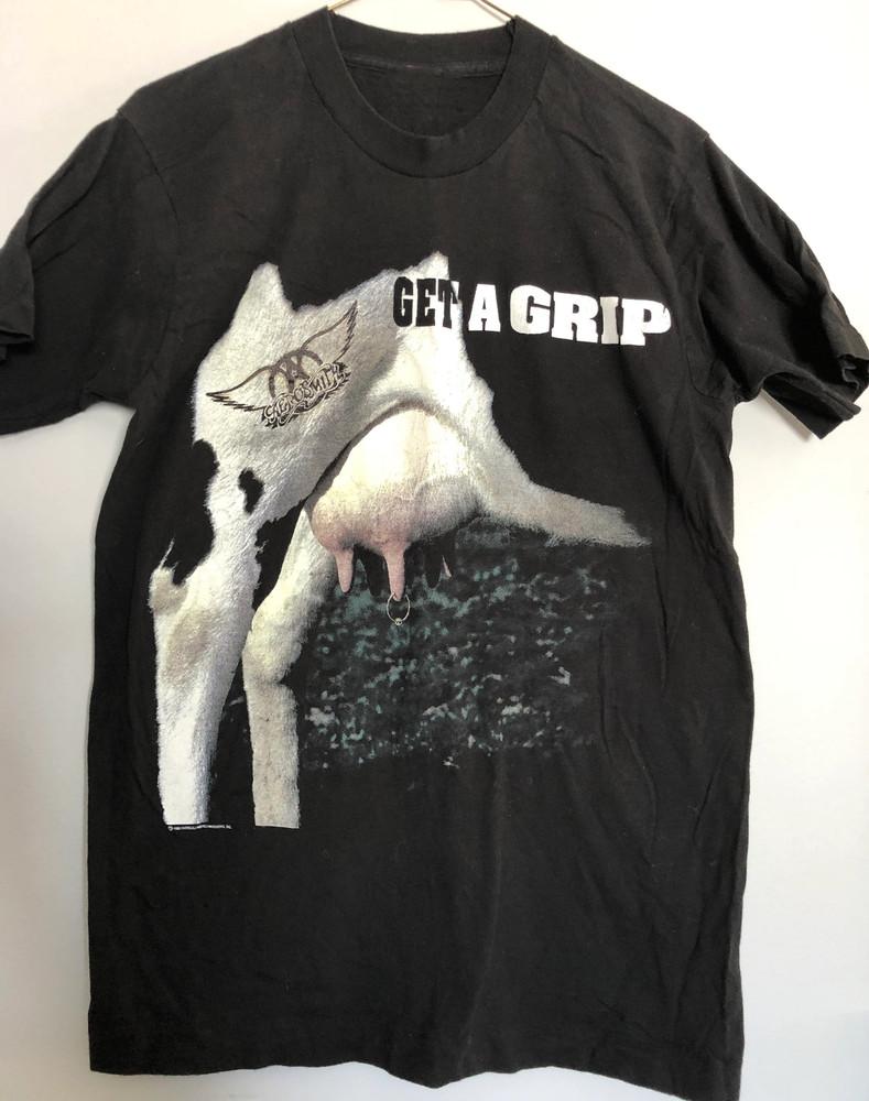 1993 Aerosmith Get a Grip Tour Concert Gift For Fan Black All Size Shirt AC922 Unisex T-Shirt L