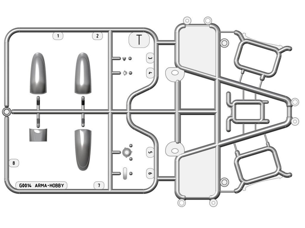 Arma Hobby Mustang Plastic Model Kit ADL70071 1/72 P-51K (Airplane)