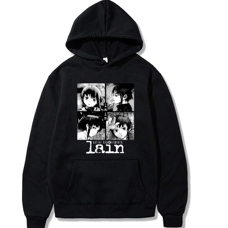 Serial Experiments Lain Iwakura Autumn Men's Hoodie Sweatshirt Men Womnen Fashion Design Pullover Men's Fleece Hoodies