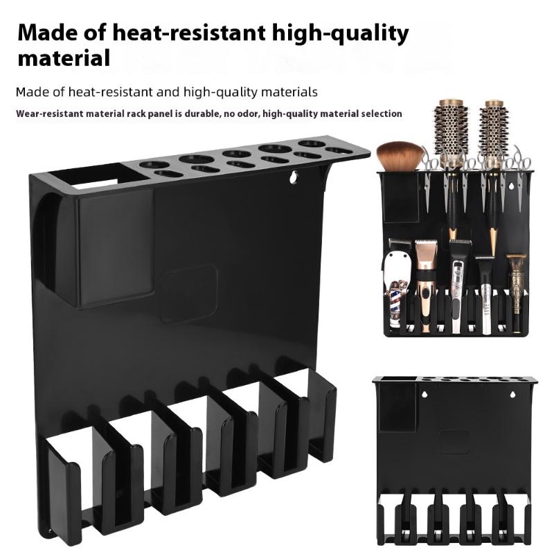 Wall Electric Clipper Rack Hair Trimmer Shaver Holder Mounted Hair Dryer Barber Storage Box Salon Practical Tool
