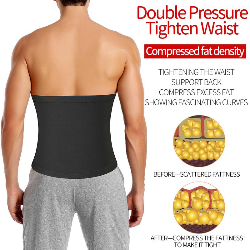 Mens Abdomen Reducer Sweat Slimming Trimmer Belt Fitness Corset Sauna Body Shaper Waist Trainer Belly Shapewear Slim Ultra Light