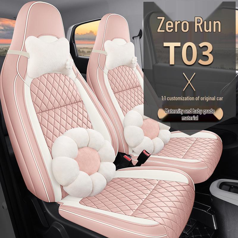Leapmotor T03 Cartoon Seat Covers - Full Coverage, 22 Models, All-Season Universal Fit.