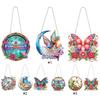 3 Stück 2D Flach DIY Spezielle Form Hängende Diamantmalerei Kits Strassstein Diamantmalerei Fensteranhänger Wanddekoration für Zuhause & Fenster