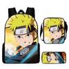 Backpack Naruto Children Set With Pencil Case And Versatile For School Trips Day