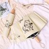 Nanqiao Three-Fold Wooden Handle Black Glue Sun Rain Umbrella