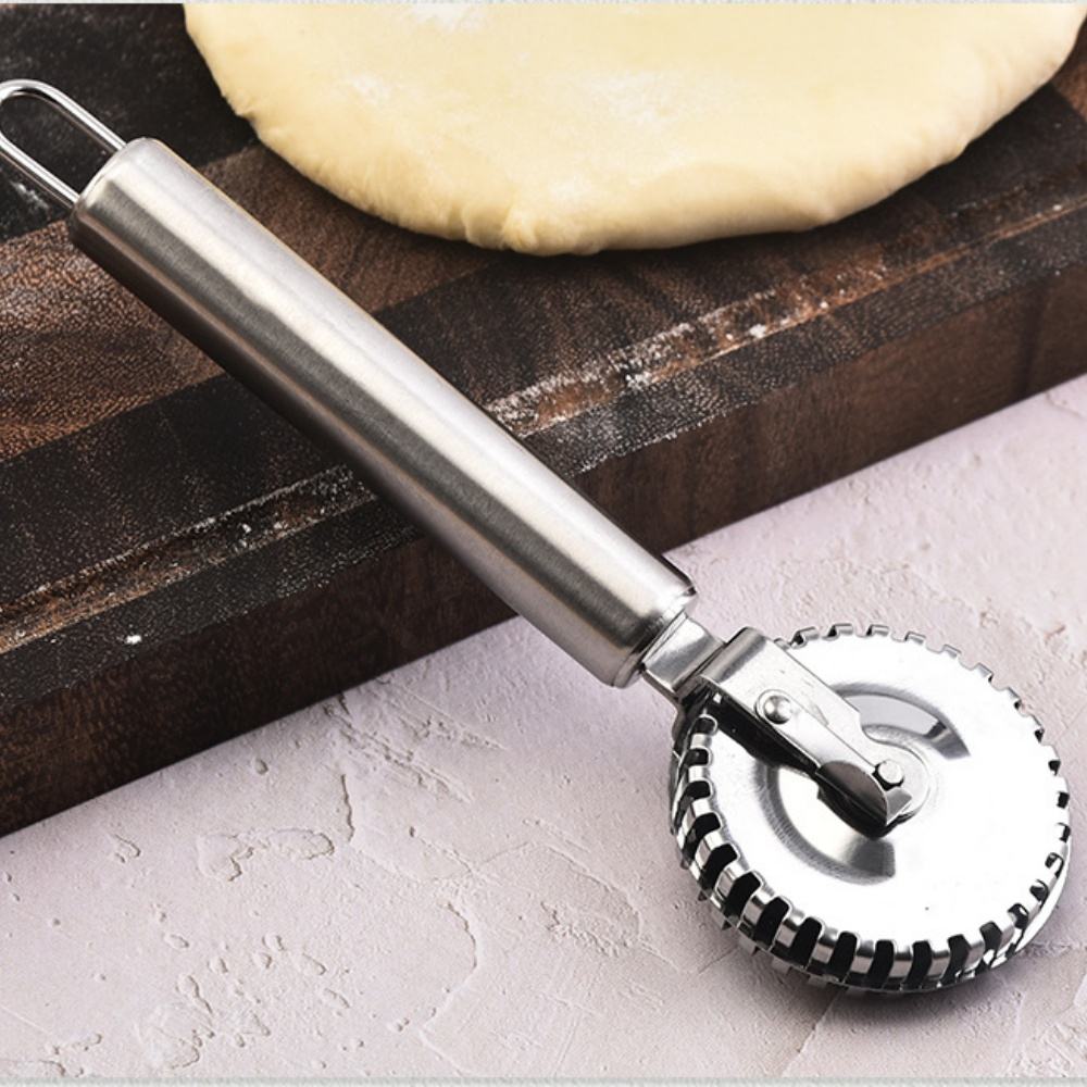 1 Stück Ravioli-Schneider Edelstahlrad, Perfekt zum Schneiden, Versiegeln und Crimpen von Frischer Pasta Teig Küchenwerkzeug für Zuhause