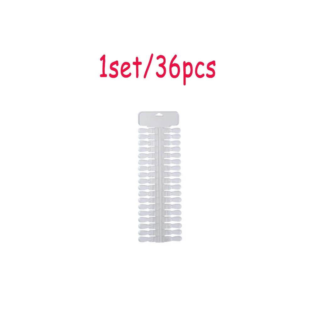 36pcs/set Manicure Practice Display Board Removable False Nail Tips Sticker Useful Gel Polish False Nail Stickers Manicure Tools