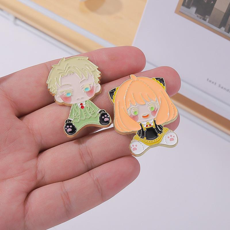 Adorable Cartoon Character Alloy Brooch Creative Anime Pin For Clothing Accessories