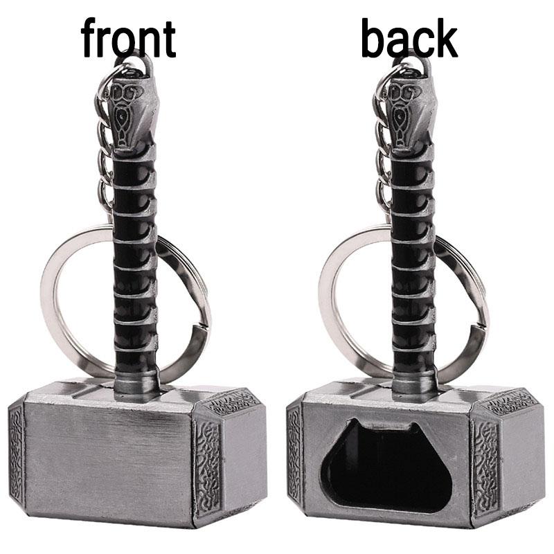 Superhero Metal Keychain Bag Avengers Pendant Thor Hammer Deadpool Spiderman Iron Man Captain America Keyrings for Carry Mini Lightweight Portable